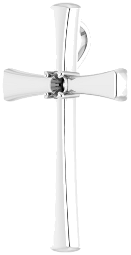 Pakabukas „Solitaire Cross“ 925 Sidabro Round 2.8mm (2)