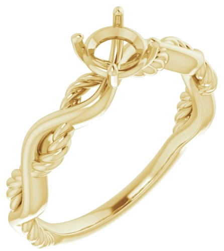 Sužadėtuvių Žiedas „Infinity-Inspired“ 585 Geltonojo Aukso Round 5.2mm (1)