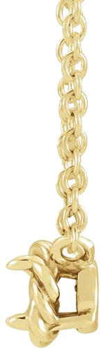 Pakabukas „Claw-Prong Rope“ 585 Geltonojo Aukso Round 4mm (2)