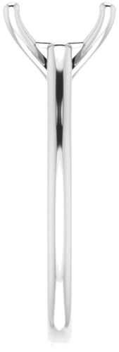 14K X1 White 10 mm Round Solitaire Engagement Ring Mounting (4)