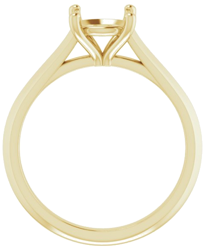 14K Yellow 7.4 mm Round Solitaire Engagement Ring Mounting (2)