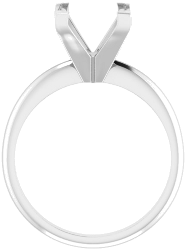 Sužadėtuvių Žiedas „V-End Solitaire“ 585 Baltojo Aukso Square 9mm (2)