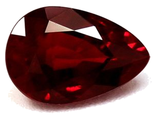 1.01 carat RED Pear Rubinas (1)