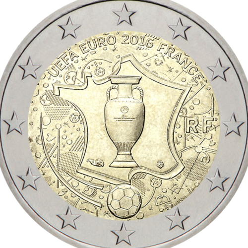 2016 Prancūzija UEFA euro France 2 eurų moneta (2)