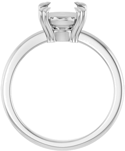 14K White 10x8 mm Oval Solitaire Engagement Ring Mounting (2)