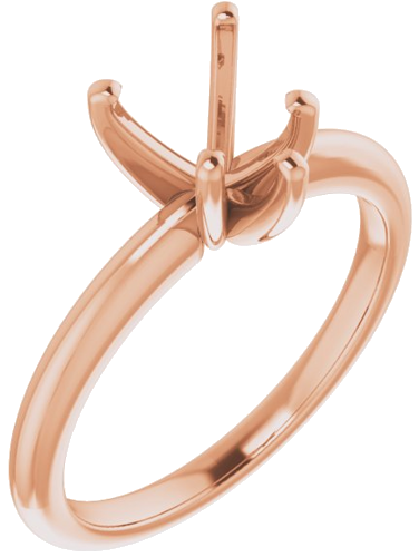 Sužadėtuvių Žiedas „Solitaire“ 585 Rožinis Aukso Heart Shape 7mm (1)