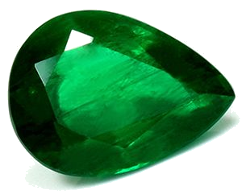 2.25 carat GREEN Pear Smaragdas (1)