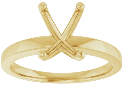 Sužadėtuvių Žiedas „Solitaire“ 585 Geltonojo Aukso Emerald 8mm x 6mm (3)