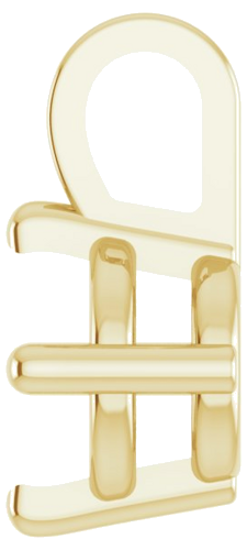 Pakabukas „Solitaire“ 585 Geltonojo Aukso Round 5mm (3)