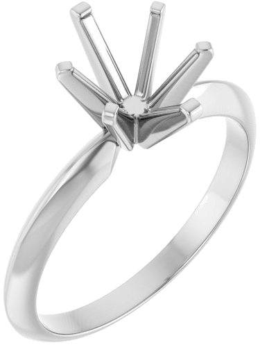 Sužadėtuvių Žiedas „Solitaire“ 585 Baltojo Aukso Oval 9mm x 7mm (1)