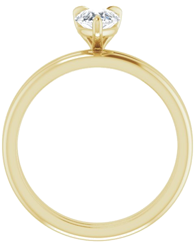 Sužadėtuvių Žiedas „Solitaire“ 585 Geltonojo Aukso Pear Shape 7mm x 5mm (7)