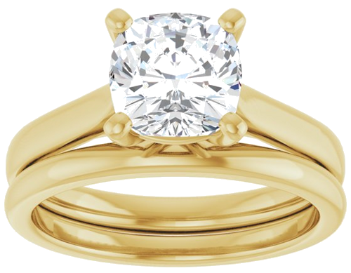 14K Yellow 7 mm Cushion Engagement Ring Mounting (8)