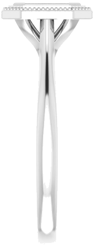 14K White 8x6 mm Emerald  Solitaire Engagement Ring Mounting (4)