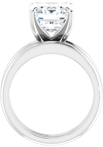 Sužadėtuvių Žiedas „Solitaire“ 585 Baltojo Aukso Emerald 11mm x 9mm (7)