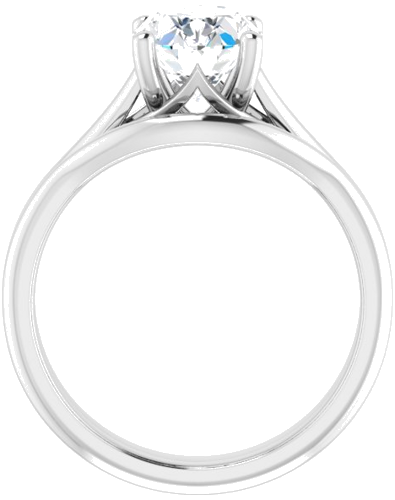 Sužadėtuvių Žiedas „Solitaire“ 585 Baltojo Aukso Oval 9mm x 7mm (7)