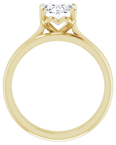 14K Yellow  9x7 mm Oval Solitaire Engagement Ring Mounting (7)