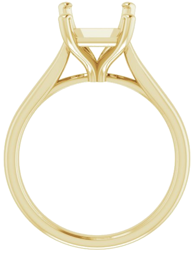 14K Yellow 10x8 mm Emerald Engagement Ring Mounting (2)
