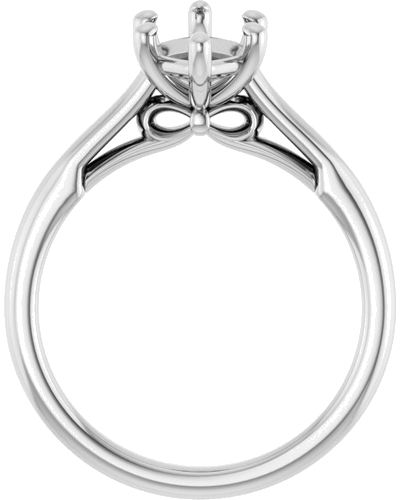 Sužadėtuvių Žiedas „Solitaire“ 417 Baltojo Aukso Marquise 12mm x 6mm (2)