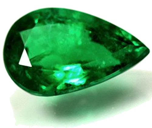 1.17 carat GREEN Pear Smaragdas (1)