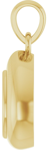 Pakabukas „Solitaire Puffed“ 585 Geltonojo Aukso Pear Shape 6mm x 4mm (3)