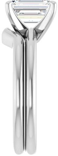 Sužadėtuvių Žiedas „Solitaire“ 925 Sidabro Emerald 8mm x 6mm (9)