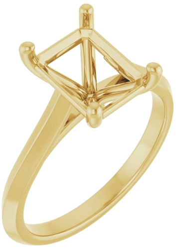 Sužadėtuvių Žiedas „Solitaire“ 585 Geltonojo Aukso Emerald 9mm x 7mm (1)