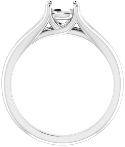 14K White 6 mm Round Solitaire Engagement Ring Mounting (2)
