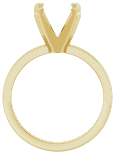 14K Yellow 9.3 mm Round 4-Prong Engagement Ring Mounting (2)