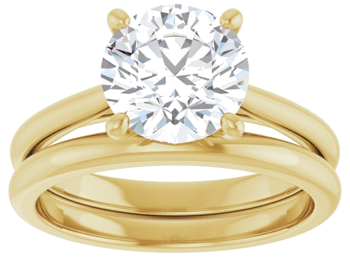 14K Yellow 8.2 mm Round Solitaire Engagement Ring Mounting (8)