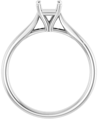 Sužadėtuvių Žiedas „Solitaire“ 585 Baltojo Aukso Square 4.5mm (2)