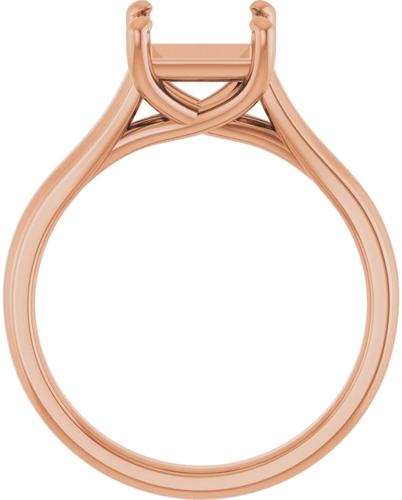 Sužadėtuvių Žiedas „Solitaire“ 585 Rožinis Aukso Square 6.5mm (2)