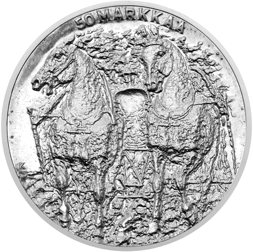 50 Markkaa President Kekkonen 1981 Finland Silver Coin (1)