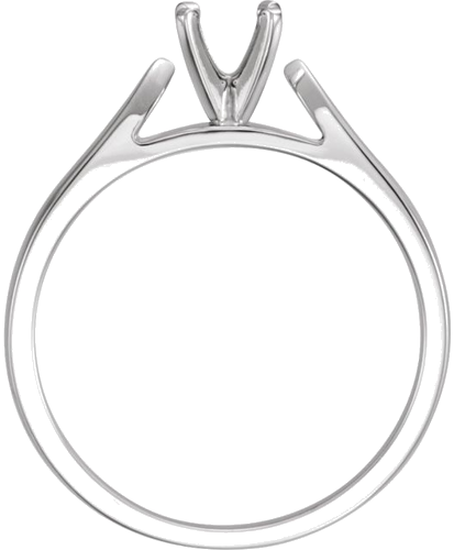 14K White 4.5 mm Round Engagement Ring Mounting (2)