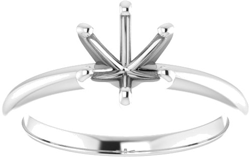 Sužadėtuvių Žiedas „Solitaire“ 585 Baltojo Aukso Round 6.5mm (3)