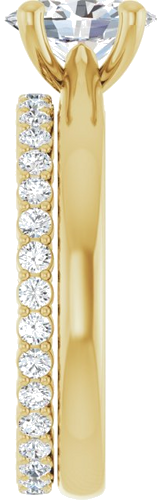 Sužadėtuvių Žiedas „Solitaire“ 585 Geltonojo Aukso Oval 8mm x 6mm (9)