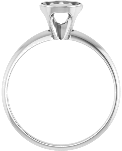 14K White 6.5 mm Round Solitaire Engagement Ring Mounting (2)