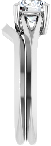 Sužadėtuvių Žiedas „Solitaire“ 417 Baltojo Aukso Round 6.5mm (9)