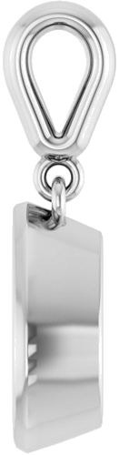 Pakabukas „Bezel-Set“ 585 Baltojo Aukso Pear Shape 9mm x 6mm (3)