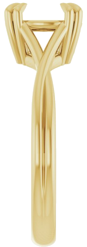 14K Yellow 8.2 mm Round Solitaire Engagement Ring Mounting (4)