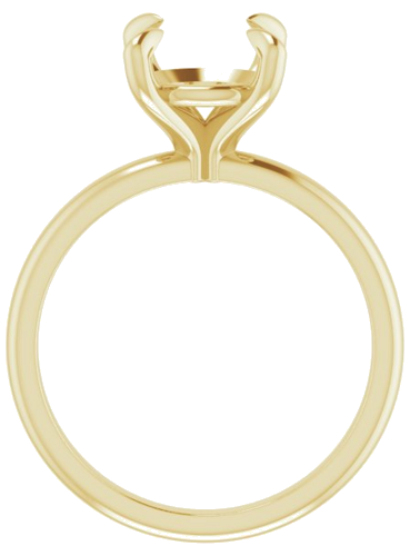 14K Yellow  8.8 mm Round Solitaire Engagement Ring Mounting (2)
