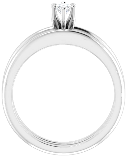 Sužadėtuvių Žiedas „Solitaire“ 585 Baltojo Aukso Marquise 7mm x 3.5mm (7)