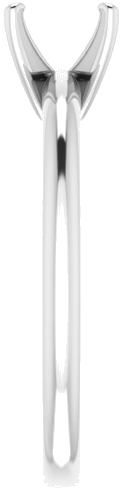 14K White  4.5x4.5 mm Square Solitaire Engagement Ring Mounting (4)