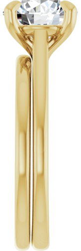 Sužadėtuvių Žiedas „Solitaire“ 585 Geltonojo Aukso Round 8mm (9)