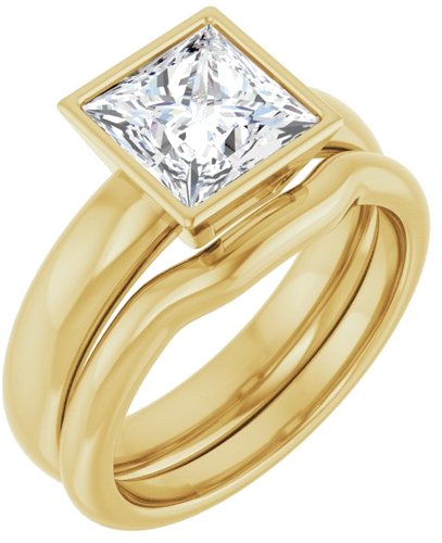 14K Yellow 7 mm Square Engagement Ring Mounting (6)