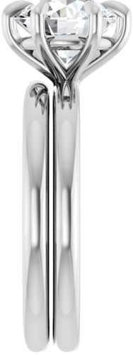Sužadėtuvių Žiedas „Solitaire“ 750 Baltojo Aukso Round 8mm (9)