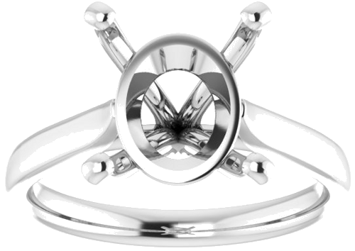 Sužadėtuvių Žiedas „Solitaire“ 925 Sidabro Oval 12mm x 10mm (3)