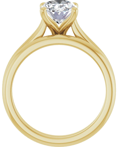 14K Yellow 9x7 mm Oval Solitaire Engagement Ring Mounting (7)