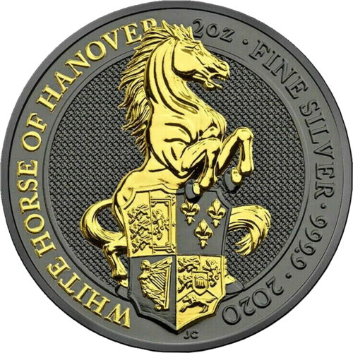 2 oz Хановерски кон (Art of Color collection) цветна сребърна монета от 5 паунда (1)
