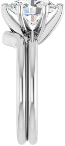 14K White  10x8 mm Oval Solitaire Engagement Ring Mounting (9)