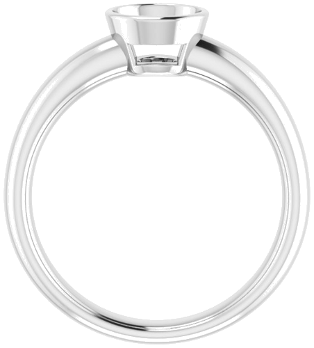 14K White 5.8 mm Round Engagement Ring Mounting (2)